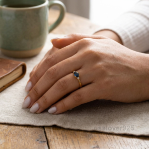 Blue Sapphire Oval Ring