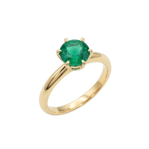 Emerald Solitaire Ring