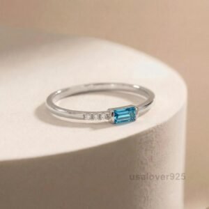 Topaz Solitaire Women Ring