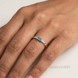 Topaz Solitaire Women Ring