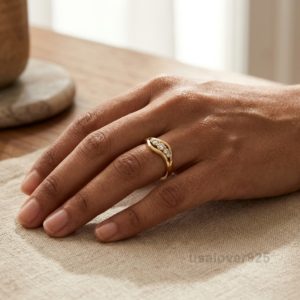 Cubic Zirconia Solitaire Ring, 925 Sterling Silver Minimalist Band