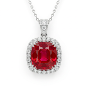 Ruby Pendant With Chain