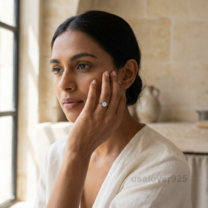 CZ Amethyst Stone Solitaire Women's Ring, 925 Solid Sterling Silver