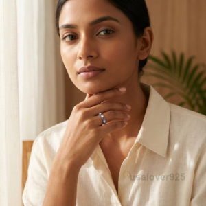 Amethyst and Opal Stone Women's Eternity Band, 925 Solid Sterling Silver