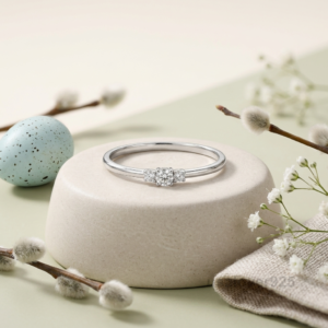 CZ Round Stone Solitaire Women's Ring, 925 Solid Sterling Silver