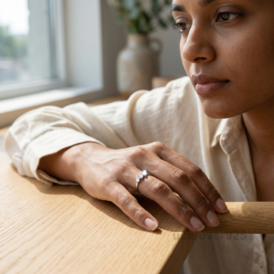 CZ Baguette Stone Band, 925 Solid Sterling Silver Jewelry