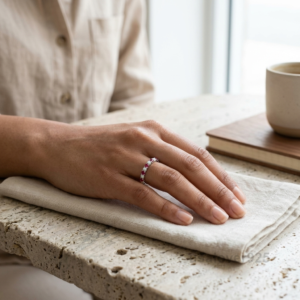 Opal and Ruby Gemstone Women's Half Eternity Band, 925 Solid Sterling Silver