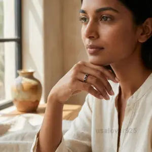 Sapphire Oval Stone Women's Full Eternity Band, 925 Solid Sterling Silver