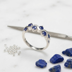 Blue Sapphire Stone Women's Half Eternity Band, 925 Solid Sterling Silver