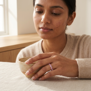 Tourmaline Pink Baguette Eternity Band, 925 Solid Sterling Silver Jewelry