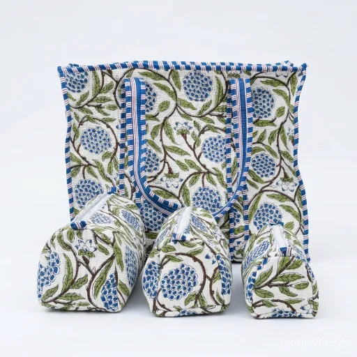 XL-Blue-Floral-Tote-Bag-with-Matching-Travel-Pouches-Lifestyle