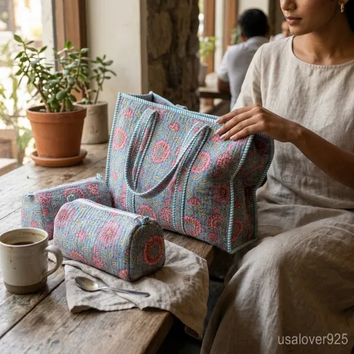 Hand-Block-Print-Jaipur-Cotton-Travel-Organizer-Bundle-Detail