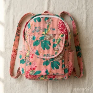 Lightweight-Cotton-School-Bag-And-Travel-Daypack-For-Women