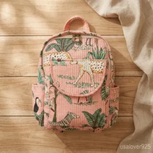 Front-Pocket-And-Side-Water-Bottle-Slots-On-Boho-Backpack