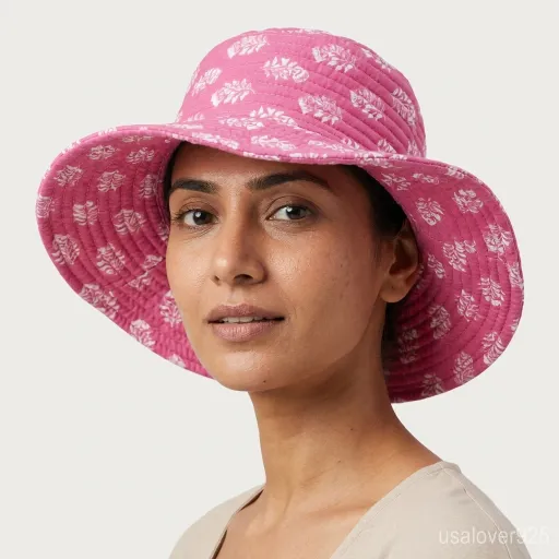 The Elegant Pink Block Print Quilted Cotton Bucket Hat for Soft-Girl Style Experience the serene beauty of our Pink Block Print Quilted Cotton Bucket Hat, a masterpiece of traditional craftsmanship and modern utility. Hand-made in the heart of Jaipur, India, this hat is more than just a summer accessory—it is a sustainable fashion statement. Using centuries-old hand-block printing techniques, our artisans create a soothing pink botanical print that captures the essence of a "Soft-Girl" aesthetic. Whether you are heading to a seaside retreat or a sunny afternoon stroll, this hat ensures you stay stylish while enjoying all-day comfort. Artisan Quality: Authentic Jaipur Hand-Block Printing Each Pink Block Print Quilted Cotton Bucket Hat is a unique piece of Indian textile art. Skilled artisans in Rajasthan hand-carve intricate wooden blocks to stamp the detailed pink botanical patterns onto high-quality fabric. Because this is an authentic handmade process, minor variations in the print are common and celebrated. These variations are the hallmark of true artisan quality, ensuring that your hat is a one-of-a-kind original that supports rural Indian makers and preserves traditional textile arts. 2-in-1 Reversible Versatility for the Modern Traveler Why carry two hats when you can have two styles in one? This Pink Block Print Quilted Cotton Bucket Hat is fully reversible. Side A: Features an intricate pink floral print perfect for a chic, artistic look. Side B: Flips to a solid reverse color for effortless coordination with more minimalist outfits. This 2-in-1 design makes it an essential companion for conscious travelers who want to maximize their wardrobe options while minimizing luggage space. Sustainable Comfort and Travel-Ready Design We believe in eco-friendly fashion. This Pink Block Print Quilted Cotton Bucket Hat is made from 100% breathable sustainable cotton, offering a natural, plastic-free alternative to synthetic sun hats. The soft quilted texture ensures all-day comfort, while the wide brim offers gentle protection against UV rays. For travelers, the crushable and foldable design is a game-changer. Unlike rigid hats that lose their shape, this quilted cotton design is packable; it retains its shape perfectly even after being tucked away in a suitcase. Product Specifications & Technical Details Material: 100% Breathable Sustainable Cotton for natural cooling. Design: Authentic Jaipur Hand Block Print with detailed Quilted Stitching. Feature: Fully Reversible (Switch between intricate print and solid looks). Size: Adult Free Size designed for a universal, comfortable fit. Origin: Proudly Handmade in Rajasthan, India. Utility: Lightweight, foldable, and extremely travel-friendly. Why Choose Quilted Cotton Over Synthetic? Unlike mass-market polyester hats, the Pink Block Print Quilted Cotton Bucket Hat allows your scalp to breathe, preventing overheating during music festivals or beach days. The natural fibers are hypoallergenic and durable, ensuring that your hat remains a staple in your summer wardrobe for years to come. Its unique combination of soothing aesthetics and practical utility makes it a favorite for those who value both artisan quality and comfort. Care Instructions for Long-Lasting Beauty To preserve the delicate pink pigments and the intricate quilted structure of your Pink Block Print Quilted Cotton Bucket Hat, we strictly recommend Dry Clean Only. Avoid harsh chemicals to ensure the handmade textile art remains vibrant and the cotton fibers stay soft through all your summer adventures.