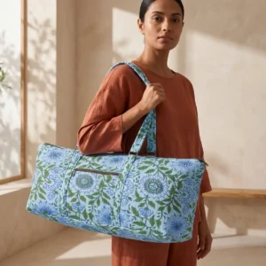 Quilted Cotton Gym Bag