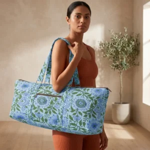Handmade Quilted Cotton Yoga Mat Bag