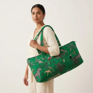 Quilted Cotton Gym Bag