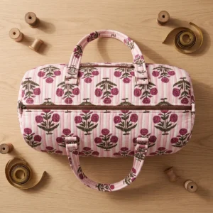 Quilted Cotton Gym Bag
