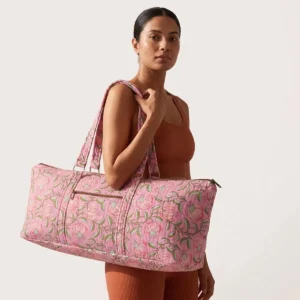 Quilted Cotton Gym Bag