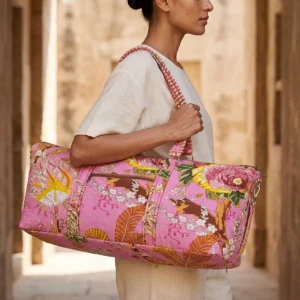 Quilted Cotton Gym Bag