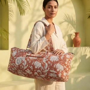 Handmade Quilted Cotton Yoga Mat Bag