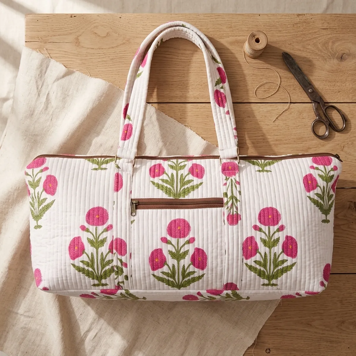 Handmade Quilted Cotton Yoga Mat Bag